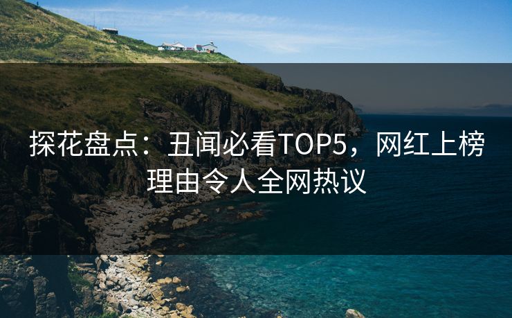 探花盘点：丑闻必看TOP5，网红上榜理由令人全网热议