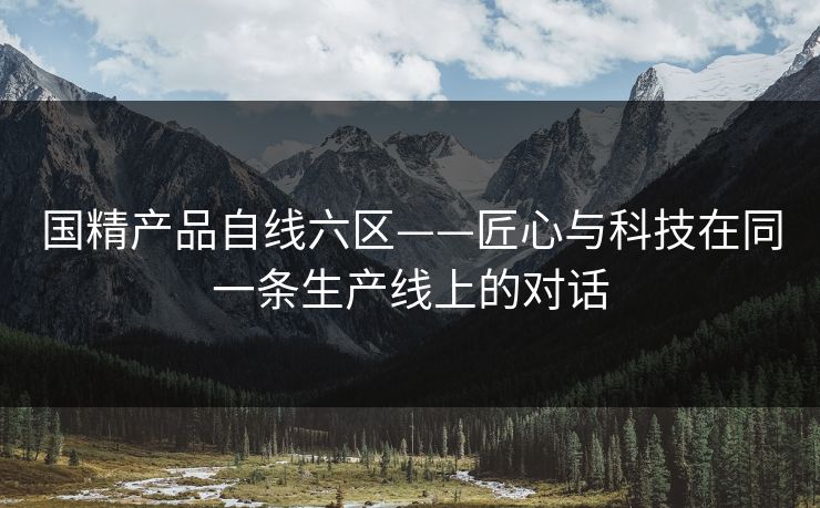 国精产品自线六区——匠心与科技在同一条生产线上的对话