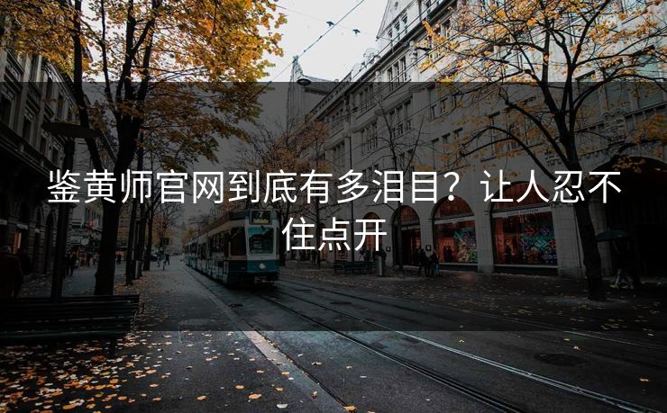 鉴黄师官网到底有多泪目？让人忍不住点开