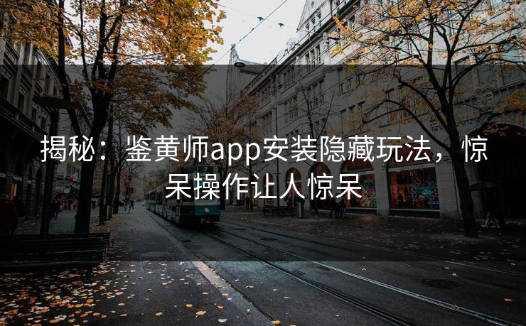 揭秘：鉴黄师app安装隐藏玩法，惊呆操作让人惊呆