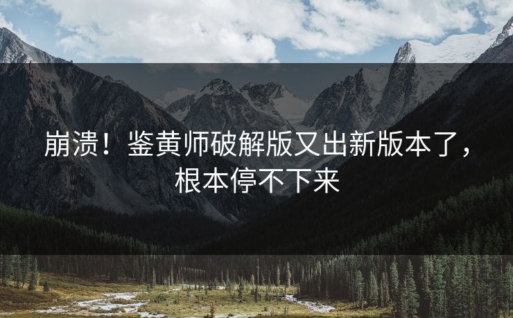崩溃！鉴黄师破解版又出新版本了，根本停不下来